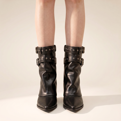 Sunoire celeste black boots 04 worn detail black