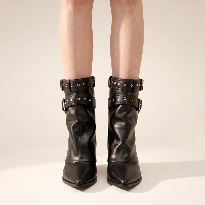 Sunoire celeste black boots 04 worn detail black