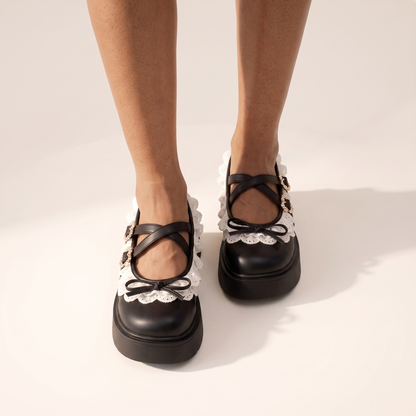 Sunoire arielle black shoes 04 worn detail black