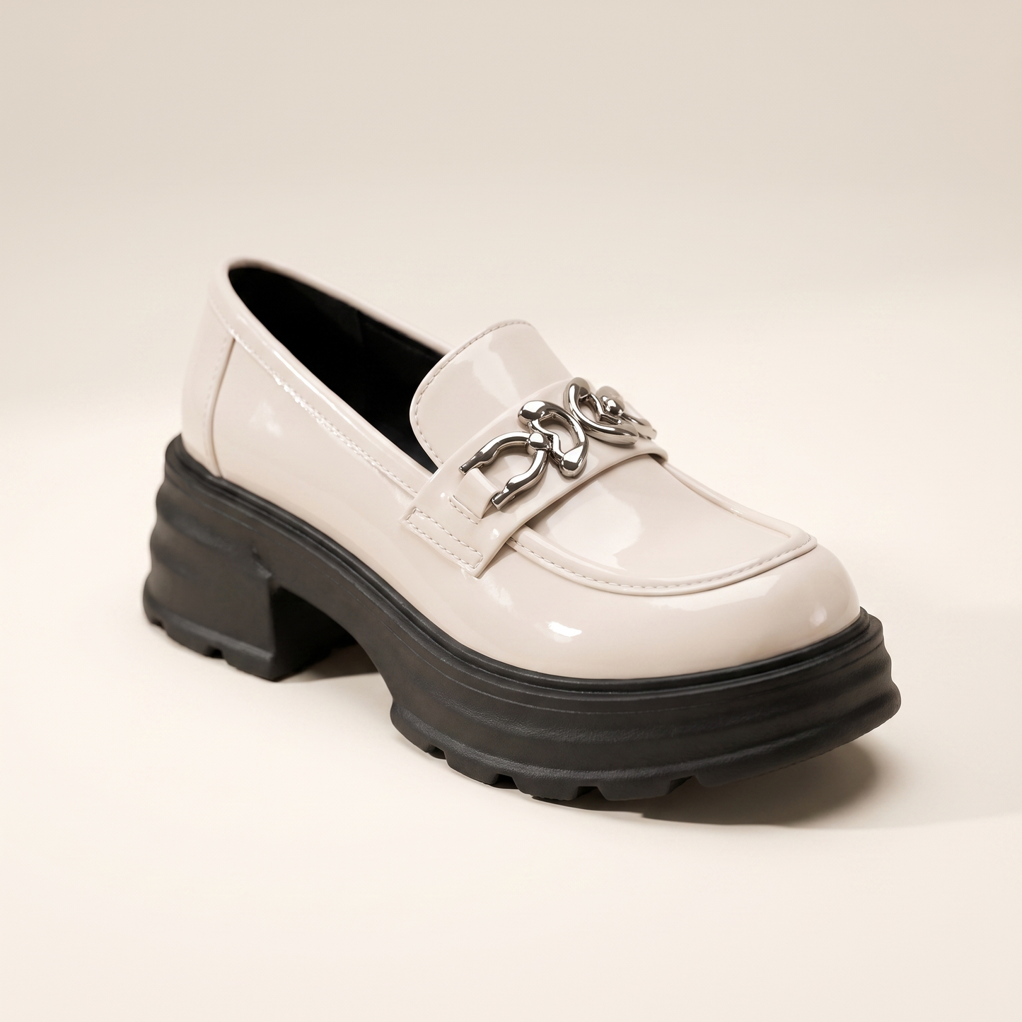 Sunoire ronna black loafers 05 colorway beige