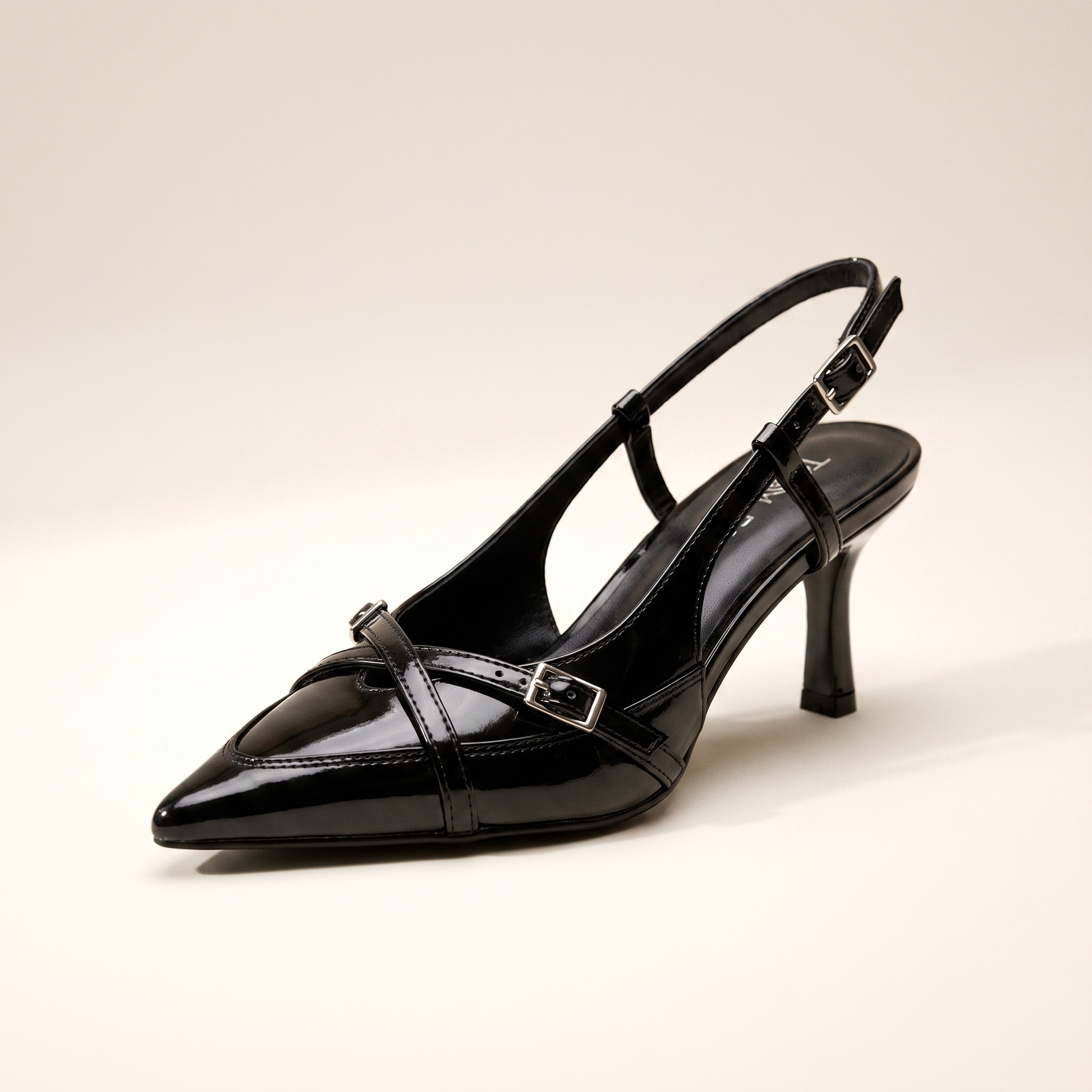 Sunoire samantha slingback pumps mit schnalle 05 colorway black
