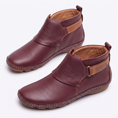 Sunoire enkellaarzen damesmode dameslaarzen flats waterd 88ba9c9a 05 colorway burgundy