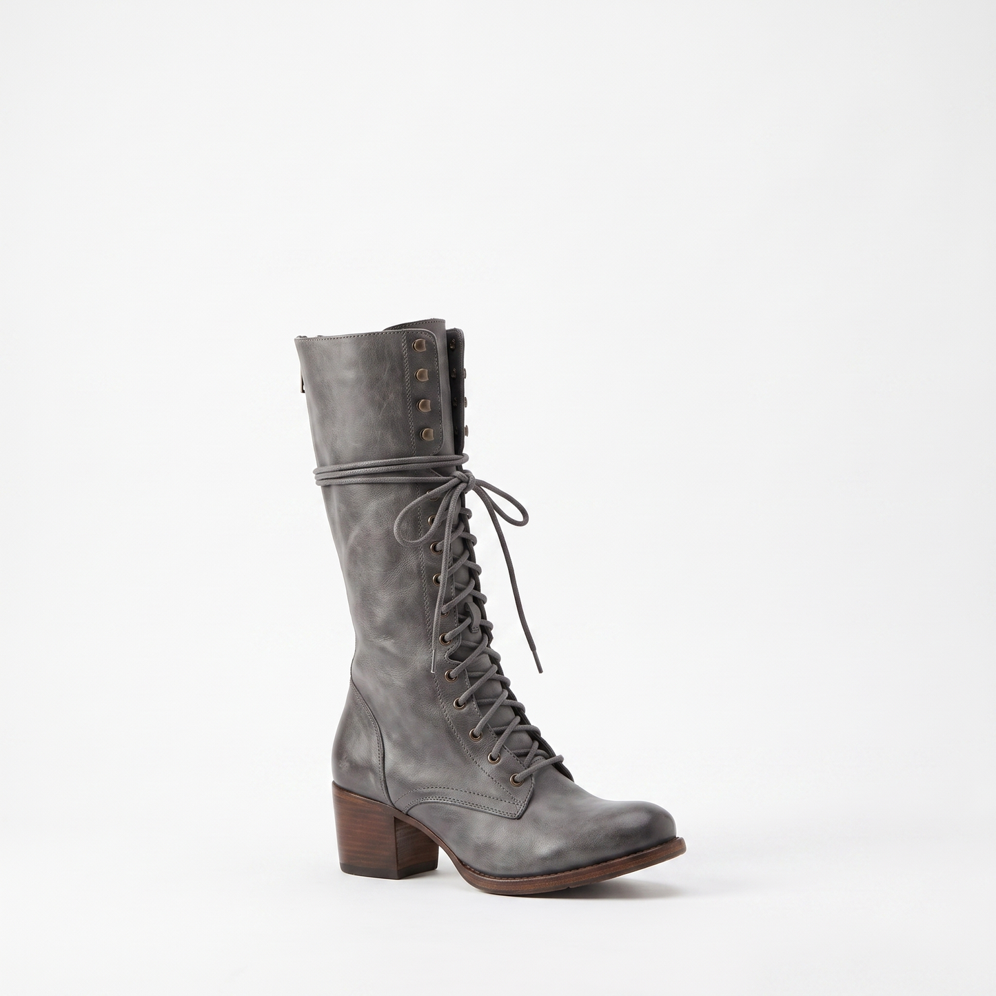 Sunoire harper womens lace up knee high orthopedic boots 05 colorway gray