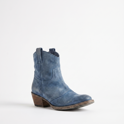 Sunoire ankle western pull tab boots 05 colorway light blue
