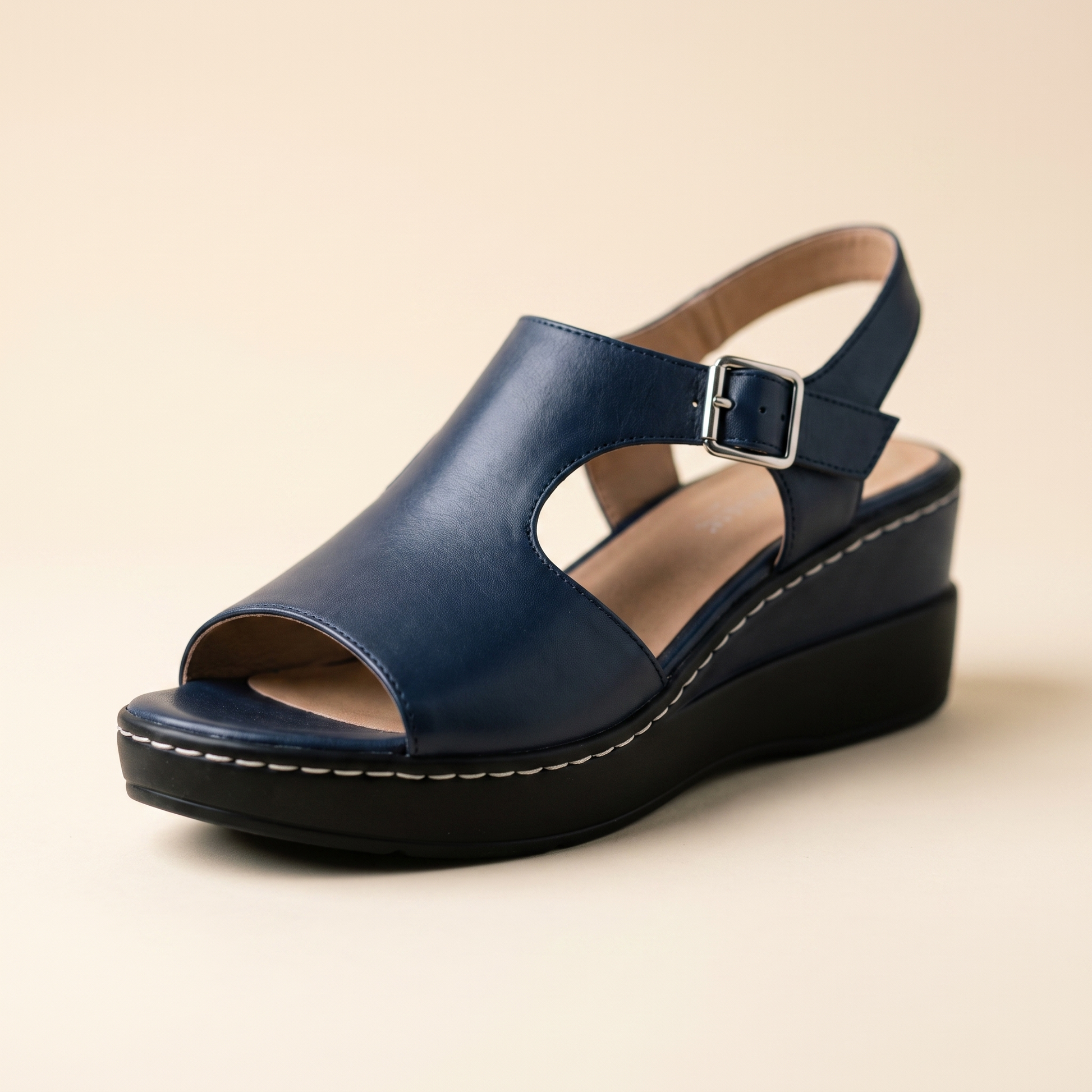 Sunoire marlowe black cut out sandals 05 colorway navy