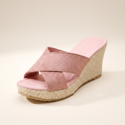 Sunoire crossover espadrille wedges 05 colorway pink