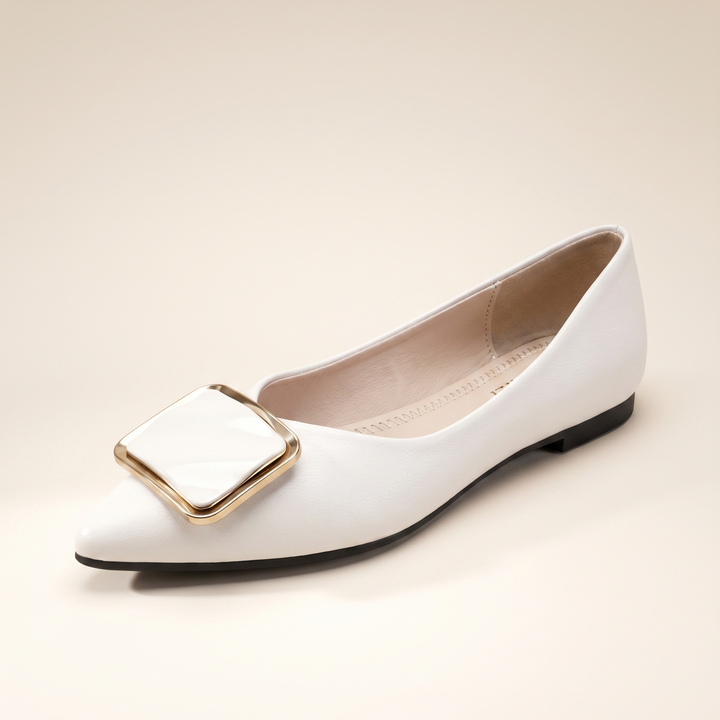 Sunoire adele black flats 05 colorway white