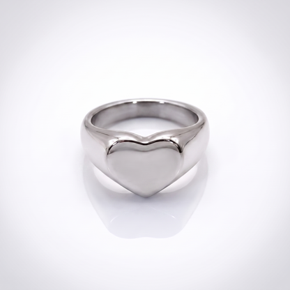 Sunoire emanco couple heart ring stainless steel punk style geometric personalized ring gift women valentine s day dropshipping 05 flatlay tr18909 silver color