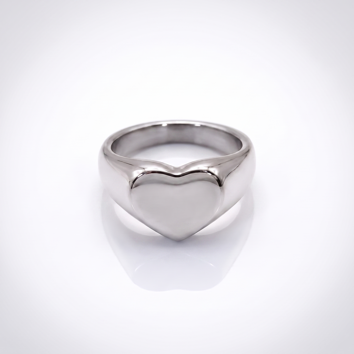 Sunoire emanco couple heart ring stainless steel punk style geometric personalized ring gift women valentine s day dropshipping 05 flatlay tr18909 silver color