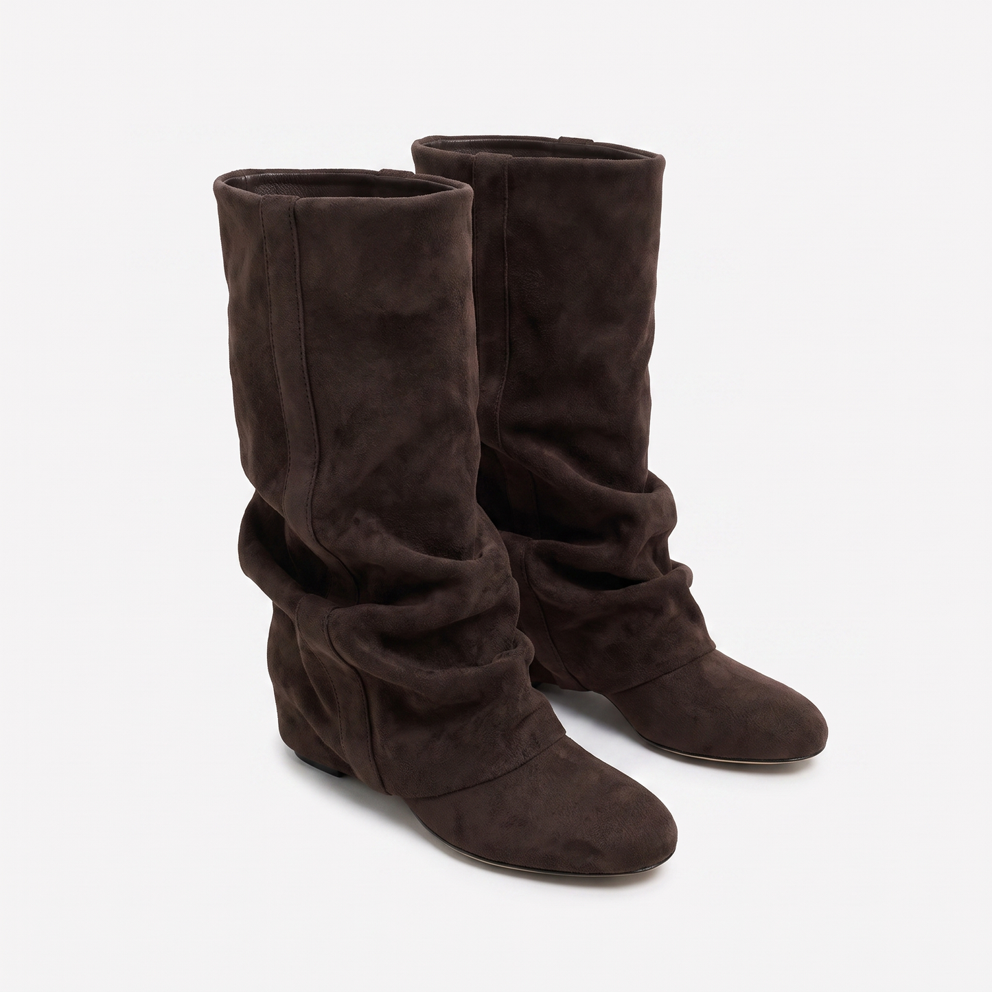 Sunoire hazel womens slouchy knee high boots rounded toe everyday fashion boots 05 pair flatlay dark brown