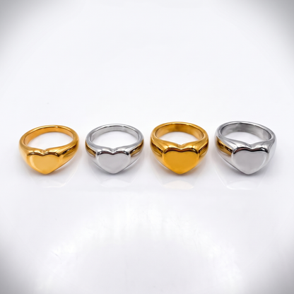 Sunoire emanco couple heart ring stainless steel punk style geometric personalized ring gift women valentine s day dropshipping 06 collection all styles