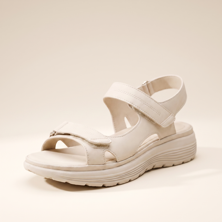 Sunoire dual strap walking sandals 06 colorway cream