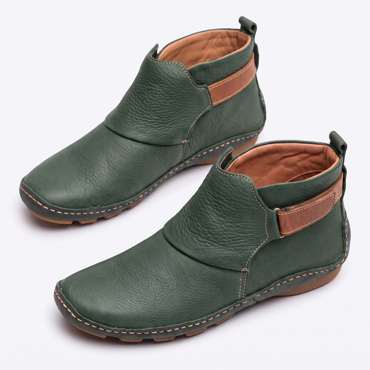 Sunoire enkellaarzen damesmode dameslaarzen flats waterd 88ba9c9a 06 colorway forest green