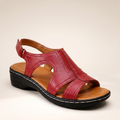Sunoire marlowe black cut out sandals 06 colorway red