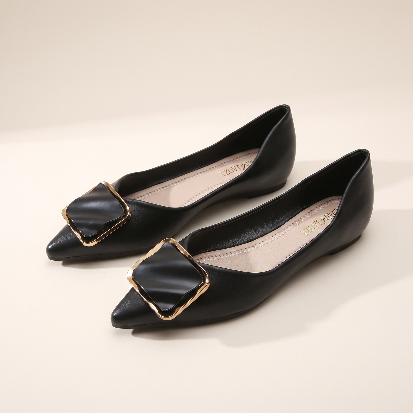 Sunoire adele black flats 06 pair flatlay black
