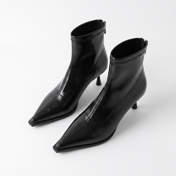 Sunoire 2025 nieuwe vrouwen enkellaarsjes sexy puntschoe a07ac246 06 pair flatlay black