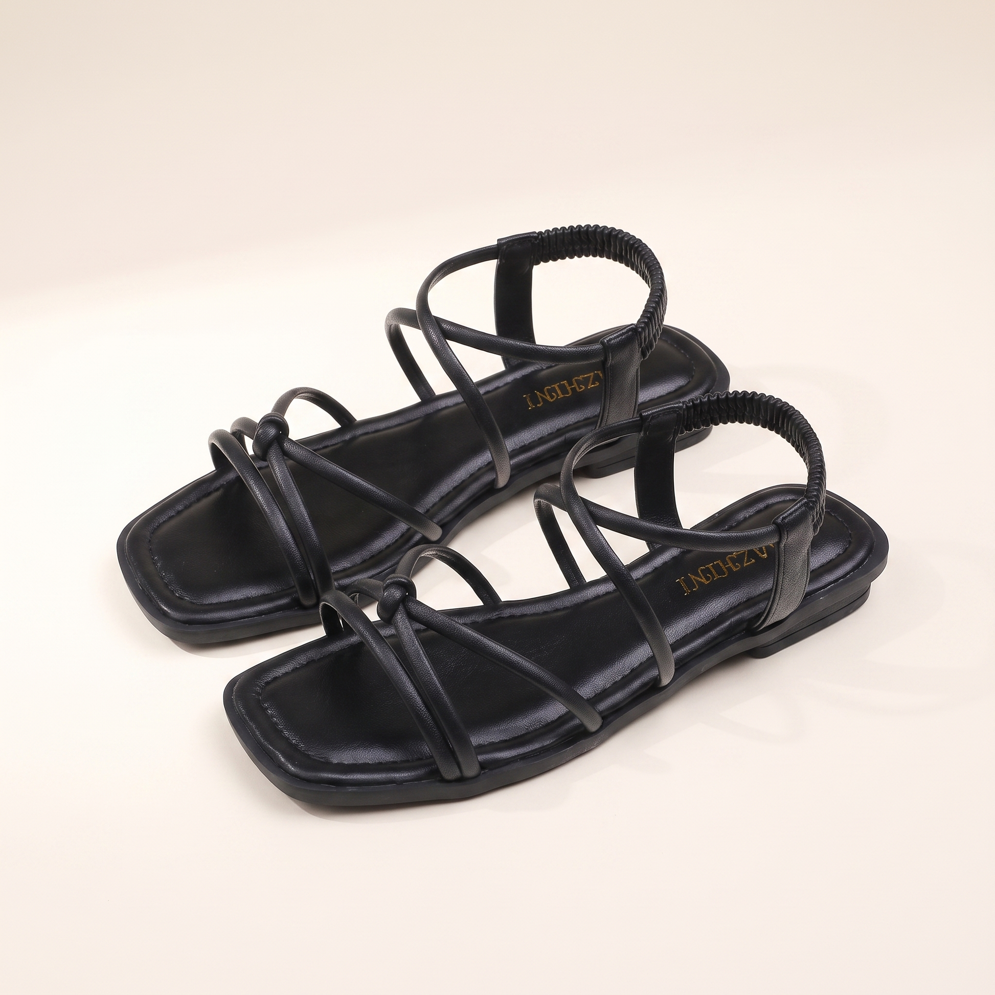 Sunoire adele black sandals 06 pair flatlay black