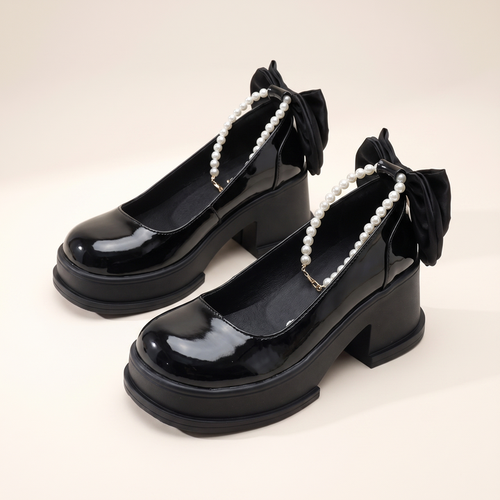 Sunoire bernice black pearl heels 06 pair flatlay black