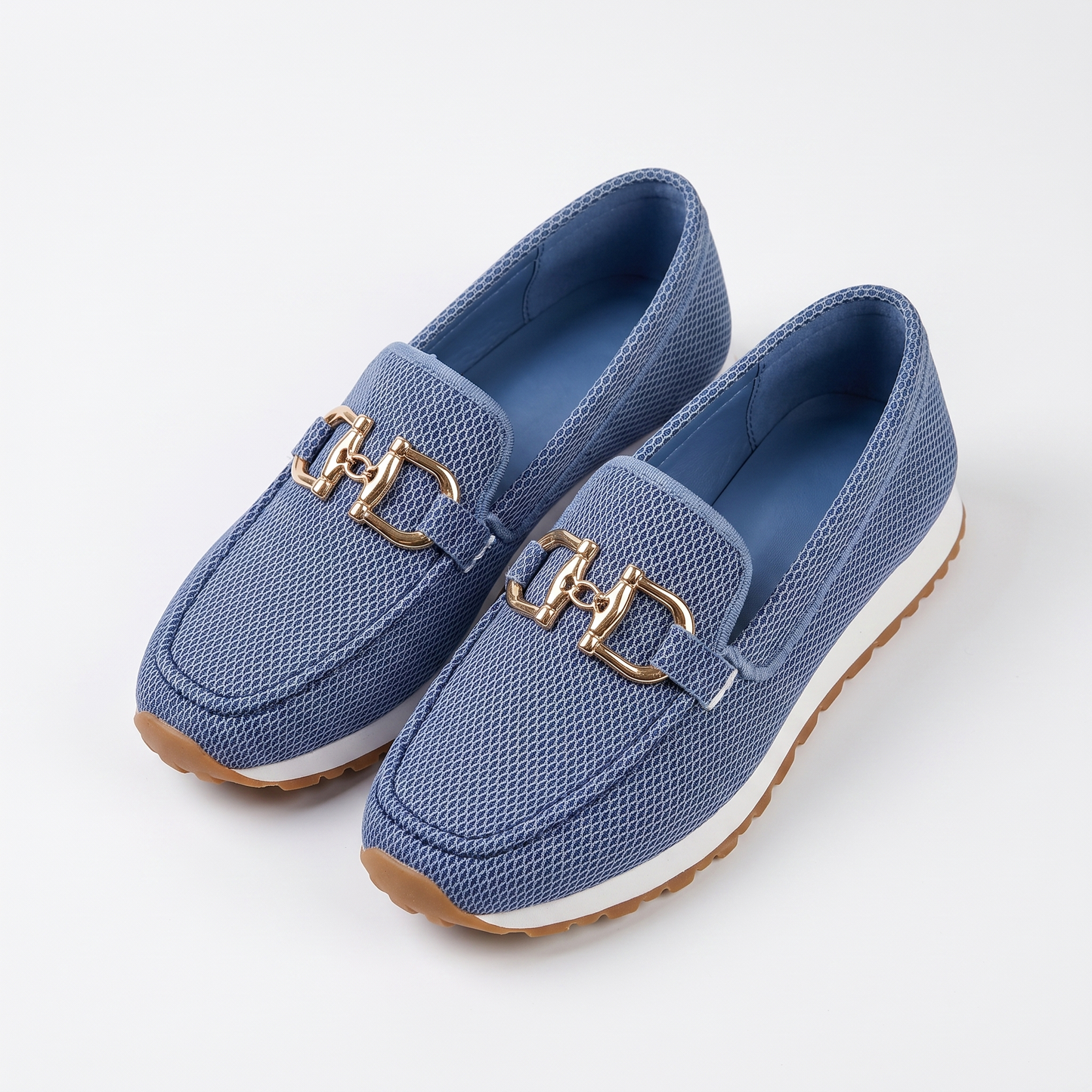 Sunoire elegant comfort womens black loafers with cushioned slip on design for all day comfort 06 pair flatlay blue