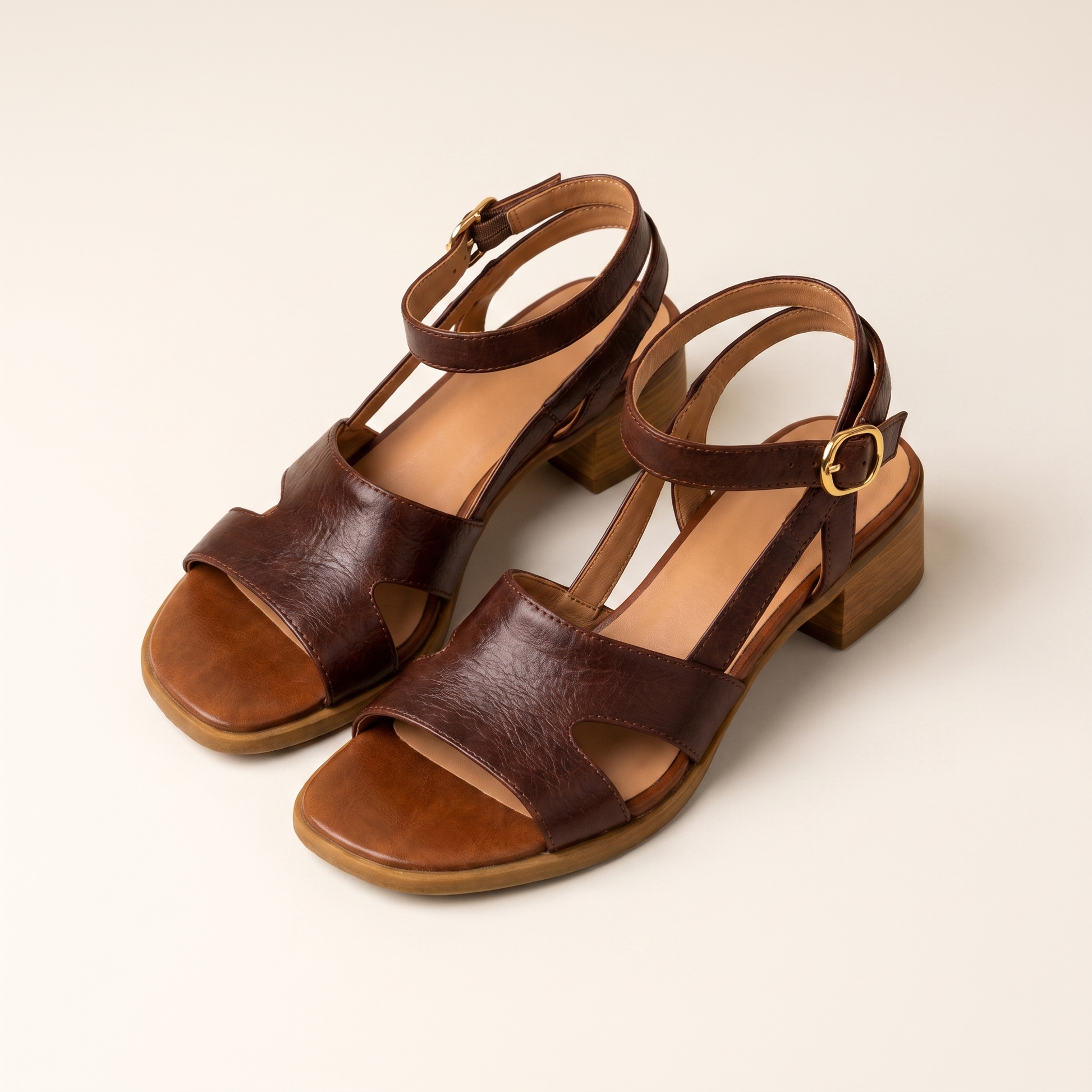 Sunoire women s comfortable sandals elegant summer slip on 06 pair flatlay brown