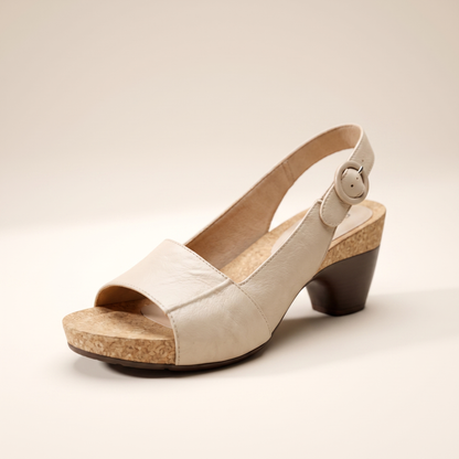 Sunoire adrianna womens block heel slingback sandals 07 colorway beige