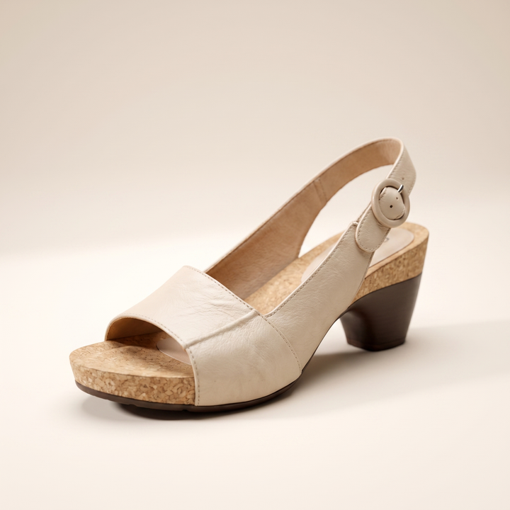Sunoire adrianna womens block heel slingback sandals 07 colorway beige