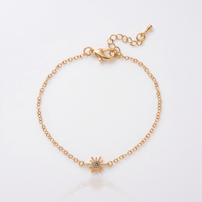 Sunoire fashion women s stainless steel bracelet bangles 18k gold plated jewelry heart cross zircon rhinestone bracelet for women 07 flatlay sunburst