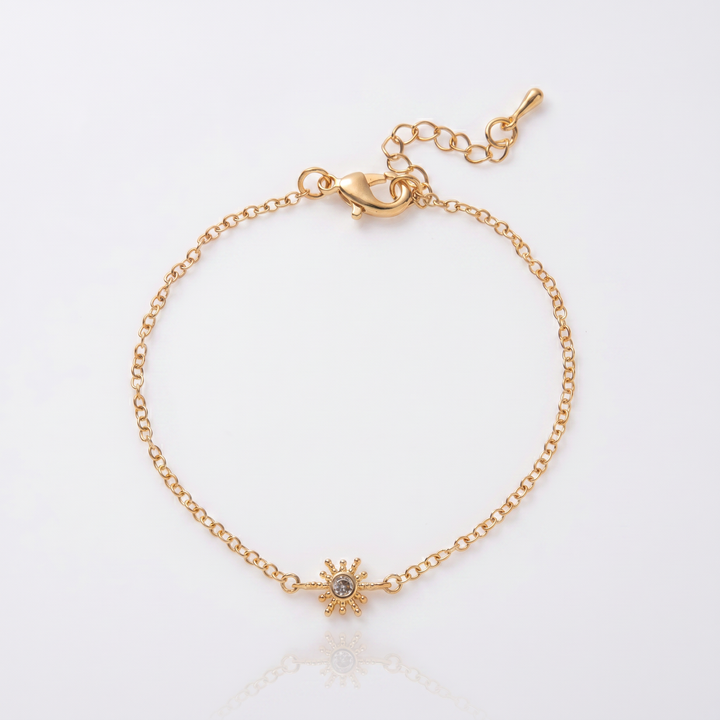 Amara Classic Heart Rhinestone Bracelet — Sunburst