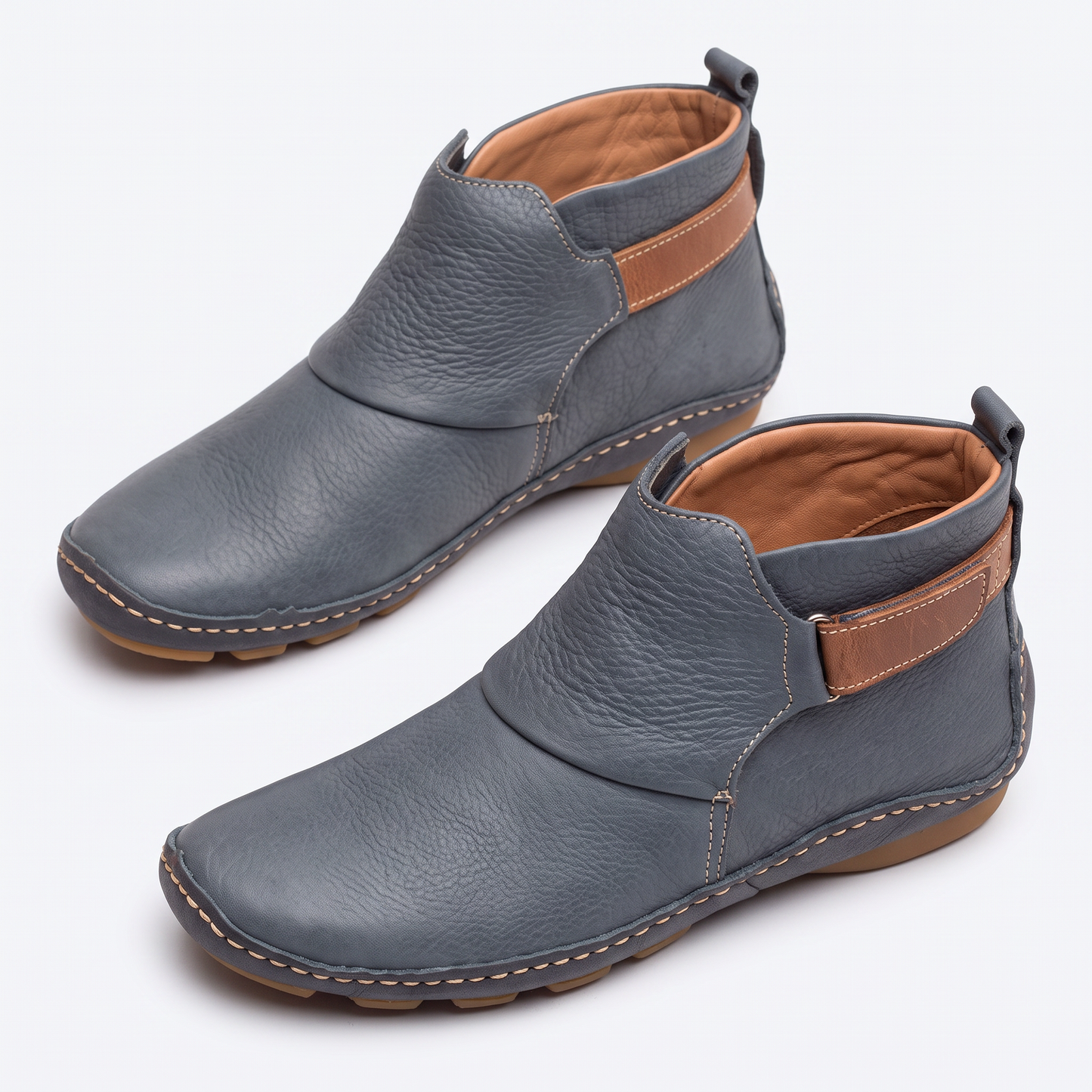 Sunoire enkellaarzen damesmode dameslaarzen flats waterd 88ba9c9a 07 pair flatlay slate gray