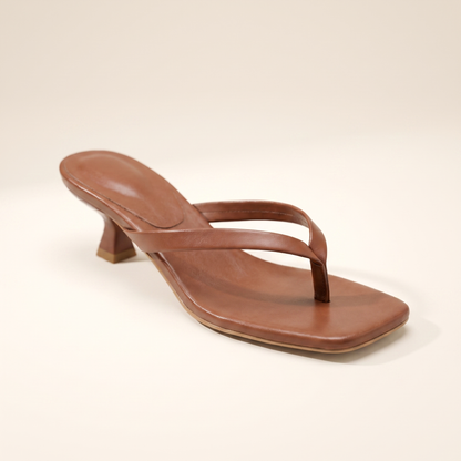Sunoire jessica kitten heel sandaletten 08 colorway brown