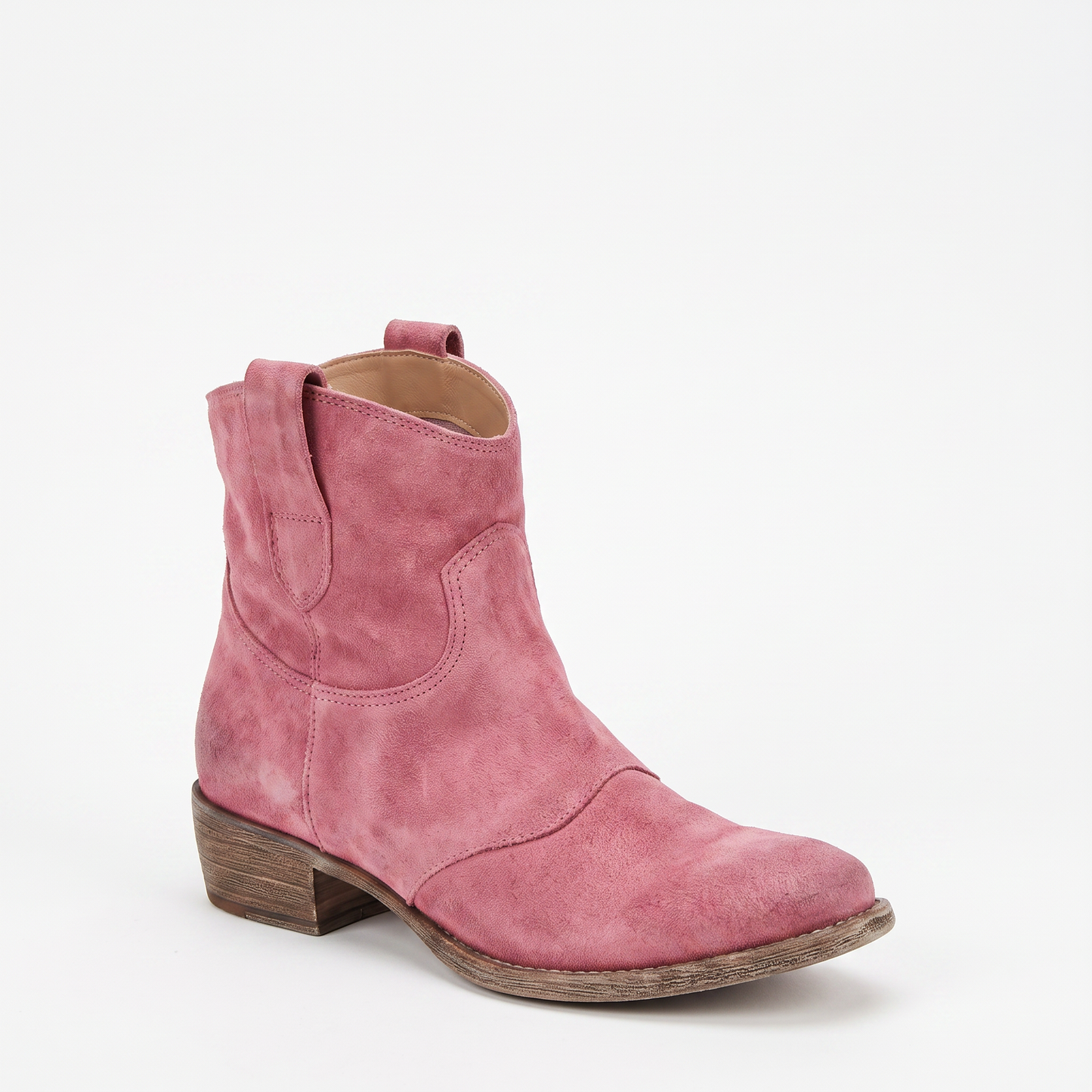 Sunoire ankle western pull tab boots 09 colorway pink