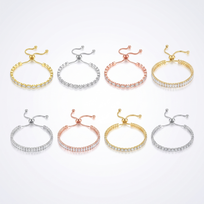 Sunoire women s tennis bracelet 4 mm 5 mm crystal cz iced cubic zirconia square tennis chain fashionable gold plated featuring pearls 11 collection all styles