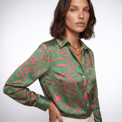 Sunoire ada womens elegant artistic print blouse top alt crop 1 01