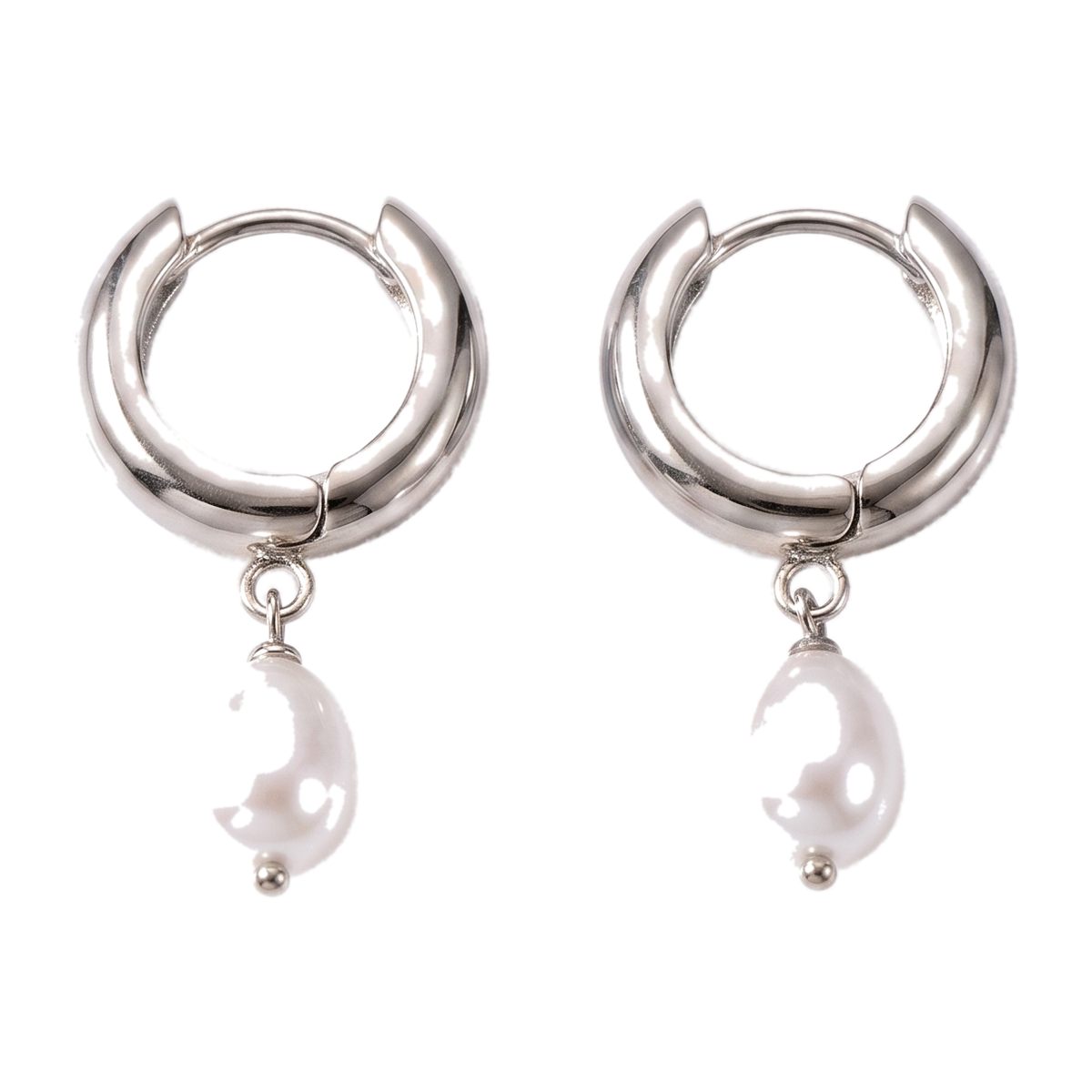 Sunoire emanco earring wholesale vintage glamorous irregular pendant earrings natural freshwater pearls casual luxury gift earrings 03 flatlay silver