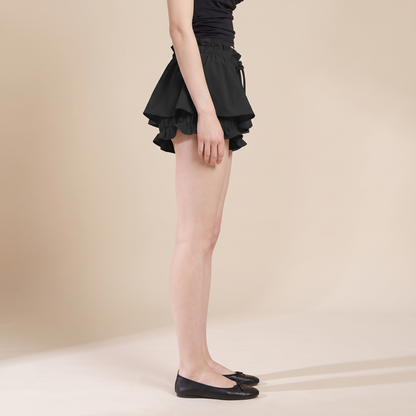 Sunoire alessia black ruffle skirt bottom side crop 01