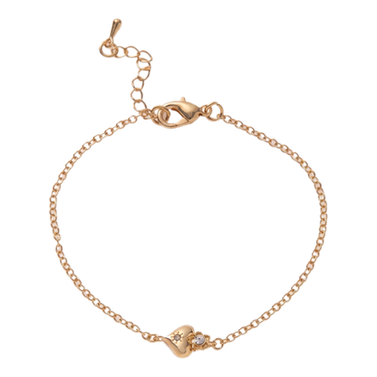 Sunoire fashion women s stainless steel bracelet bangles 18k gold plated jewelry heart cross zircon rhinestone bracelet for women 05 flatlay heart star duo