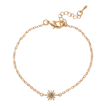 Sunoire fashion women s stainless steel bracelet bangles 18k gold plated jewelry heart cross zircon rhinestone bracelet for women 07 flatlay sunburst