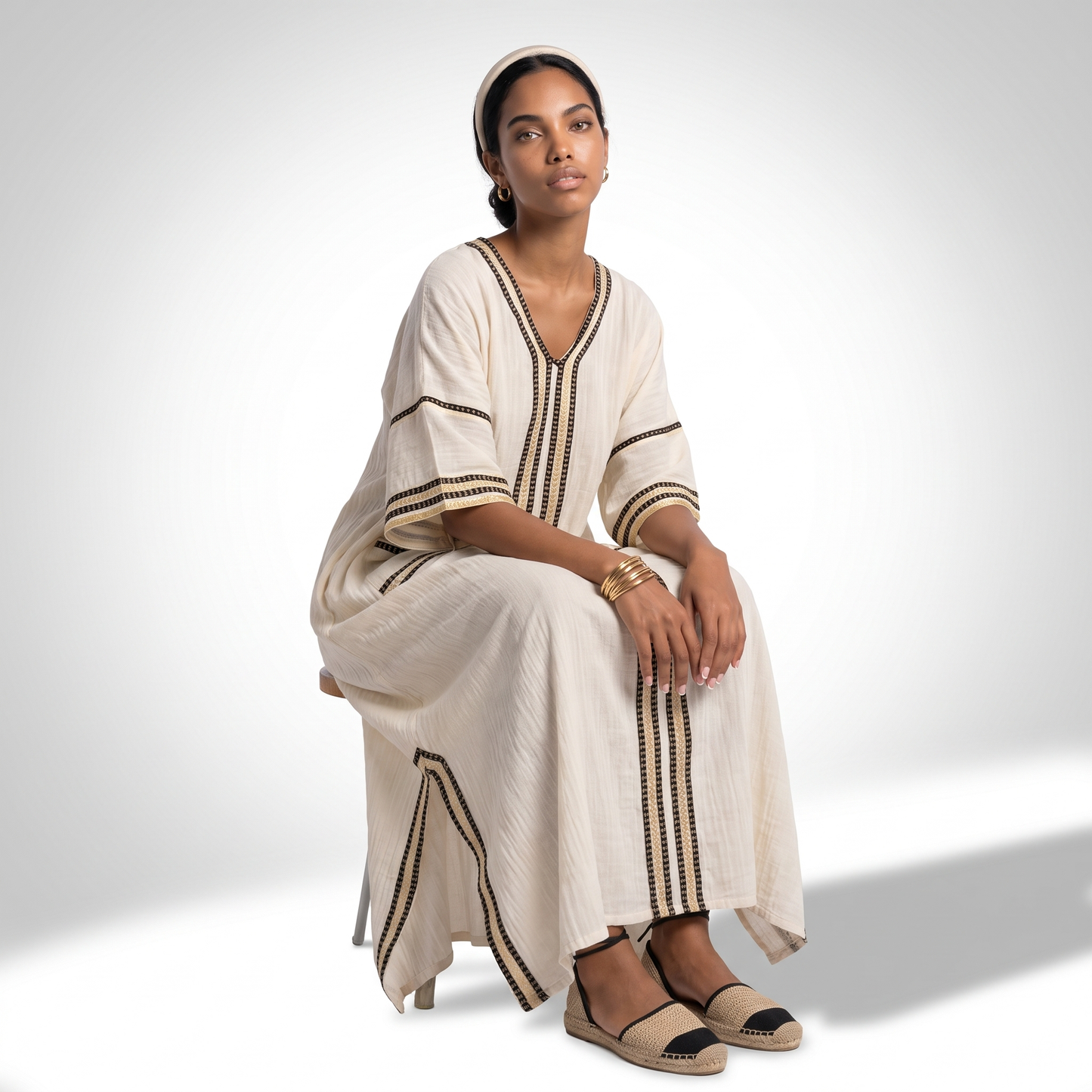 Sunoire anaelle long strand dress for a stylish summer look colorway model 5 front hero 01