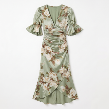 Sunoire anastasia maxi dress garment flatlay 01