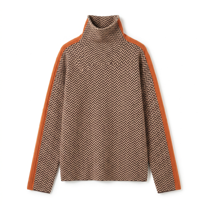 Sunoire anita elegant cashmere turtleneck sweater garment flatlay 01