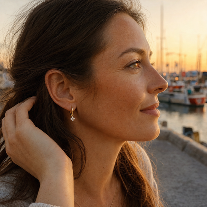 Anouk Clover Hoop Earrings — lifestyle photo