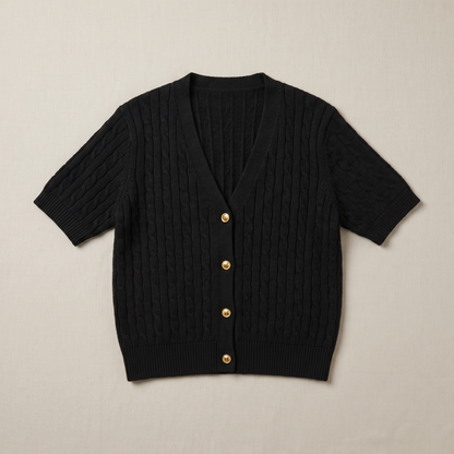 Sunoire aroven black dress garment flatlay 01