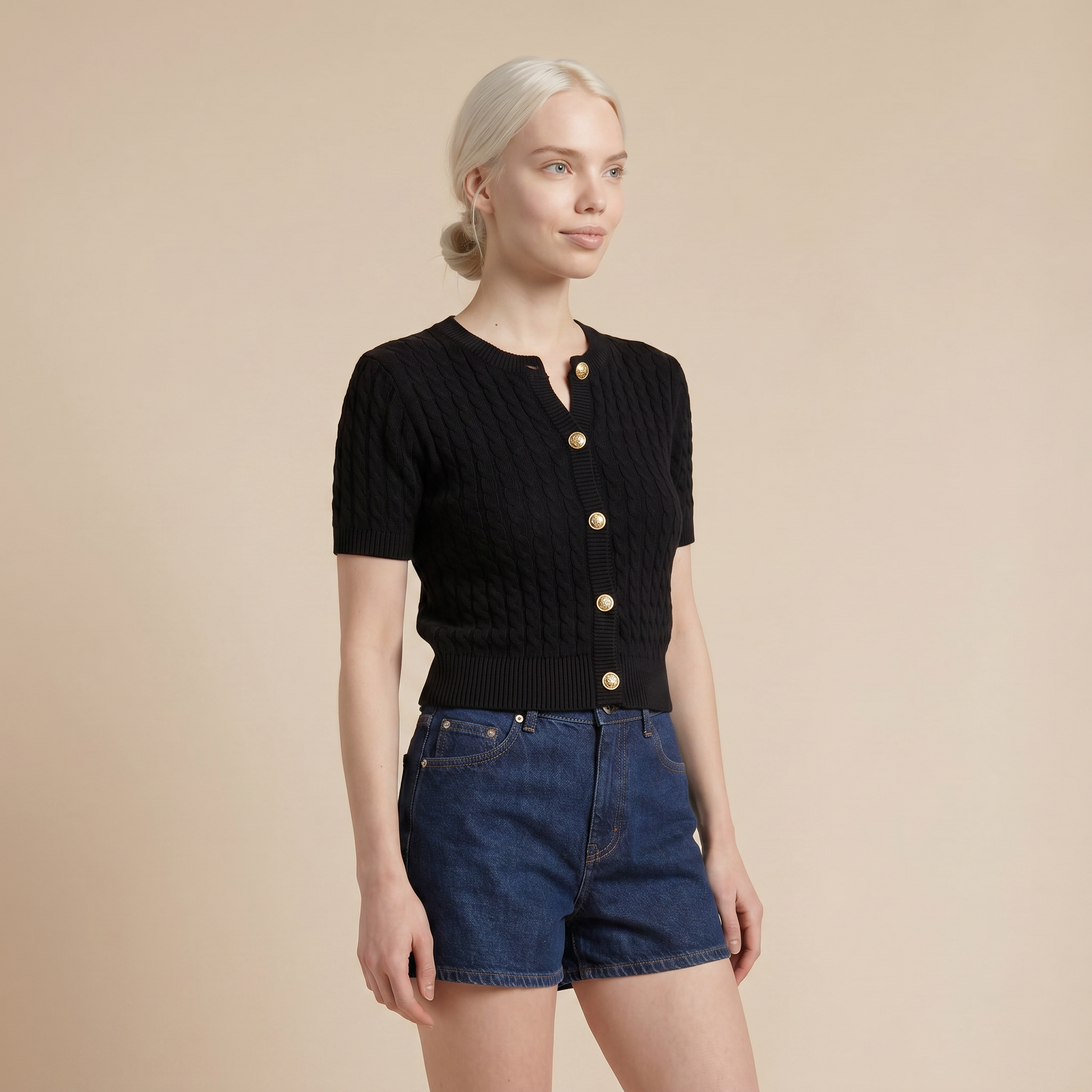 Sunoire aroven black dress top front crop 01