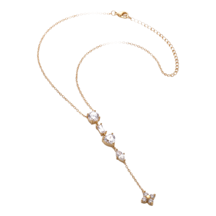 Aroven Square Drop Necklace — Heart Drop