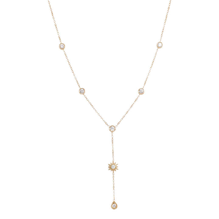 Aroven Square Drop Necklace — Sunburst