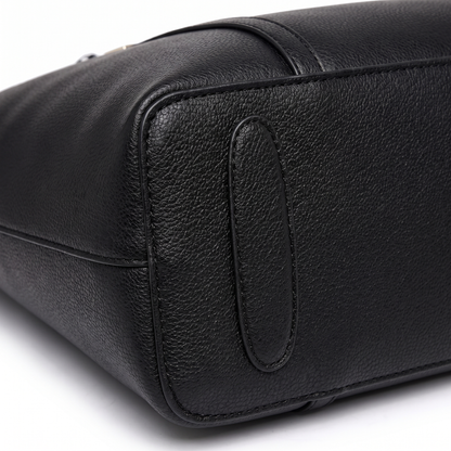 Women's Faux Leather Structured Tote Bag, hardware close-up