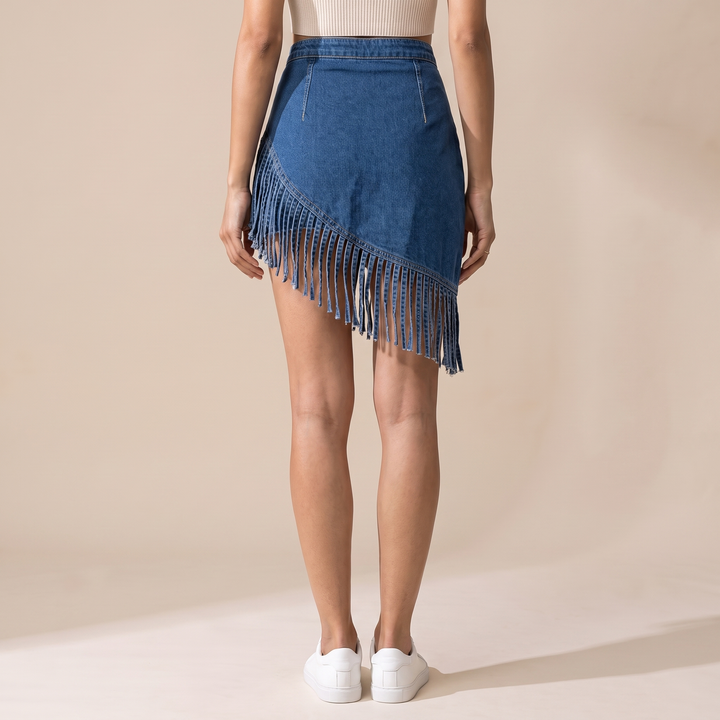 Sunoire ava blue denim skirt bottom back crop 01