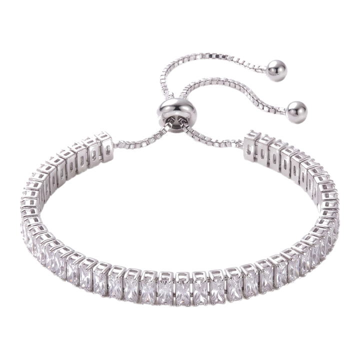 Avital Gold Oval Bracelet — Silver Baguette