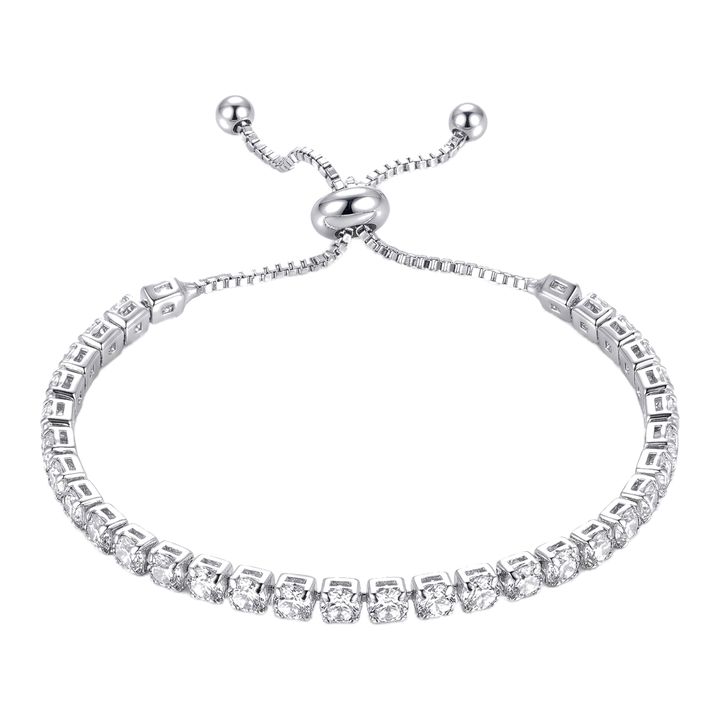 Avital Gold Oval Bracelet — Silver Round