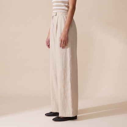 Sunoire avital linen pants bottom side crop 01